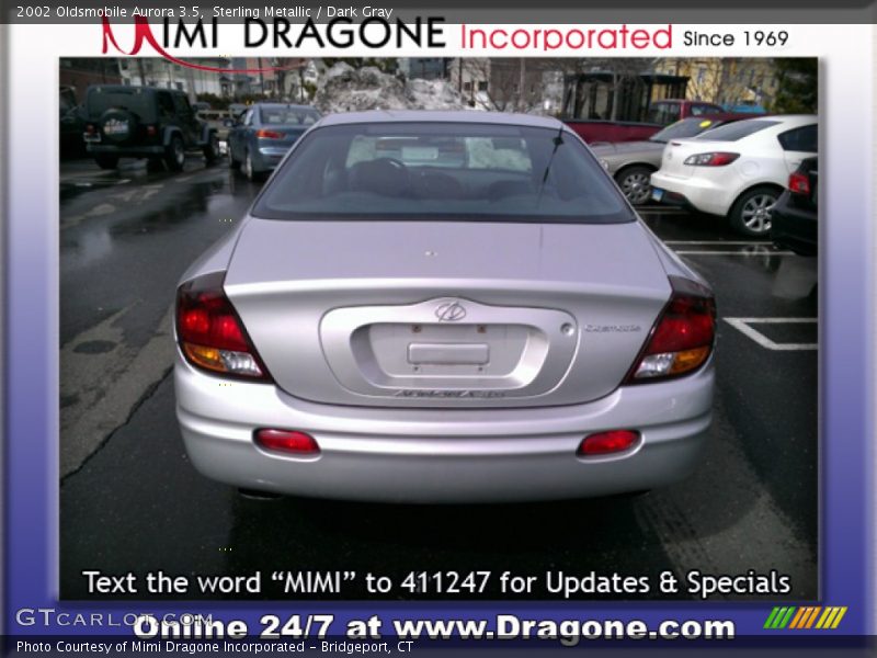 Sterling Metallic / Dark Gray 2002 Oldsmobile Aurora 3.5