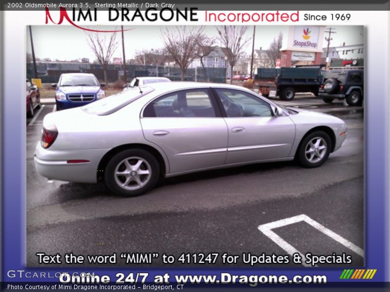 Sterling Metallic / Dark Gray 2002 Oldsmobile Aurora 3.5