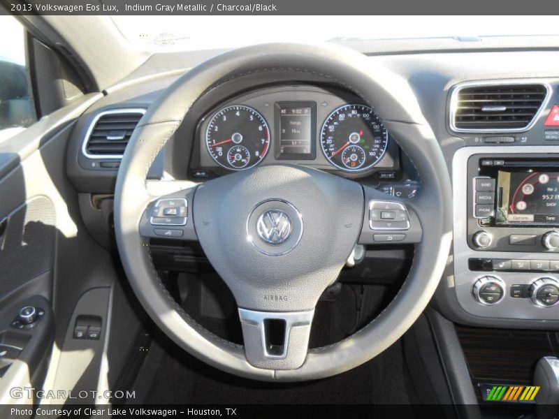 Indium Gray Metallic / Charcoal/Black 2013 Volkswagen Eos Lux