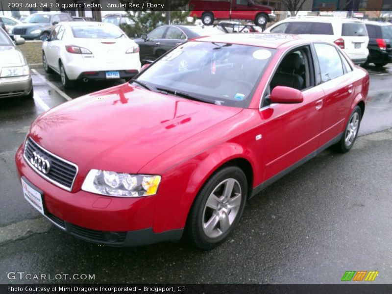 Amulet Red / Ebony 2003 Audi A4 3.0 quattro Sedan