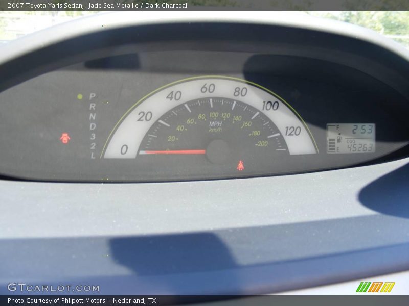 Jade Sea Metallic / Dark Charcoal 2007 Toyota Yaris Sedan