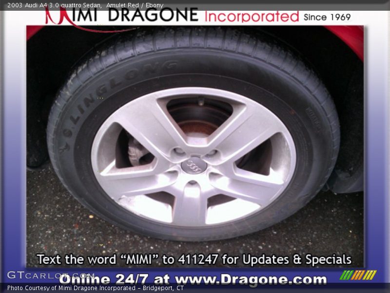 Amulet Red / Ebony 2003 Audi A4 3.0 quattro Sedan