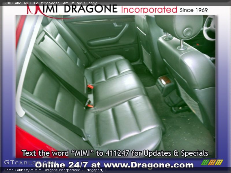 Amulet Red / Ebony 2003 Audi A4 3.0 quattro Sedan