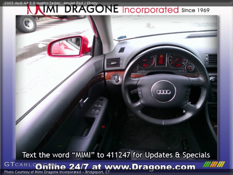 Amulet Red / Ebony 2003 Audi A4 3.0 quattro Sedan