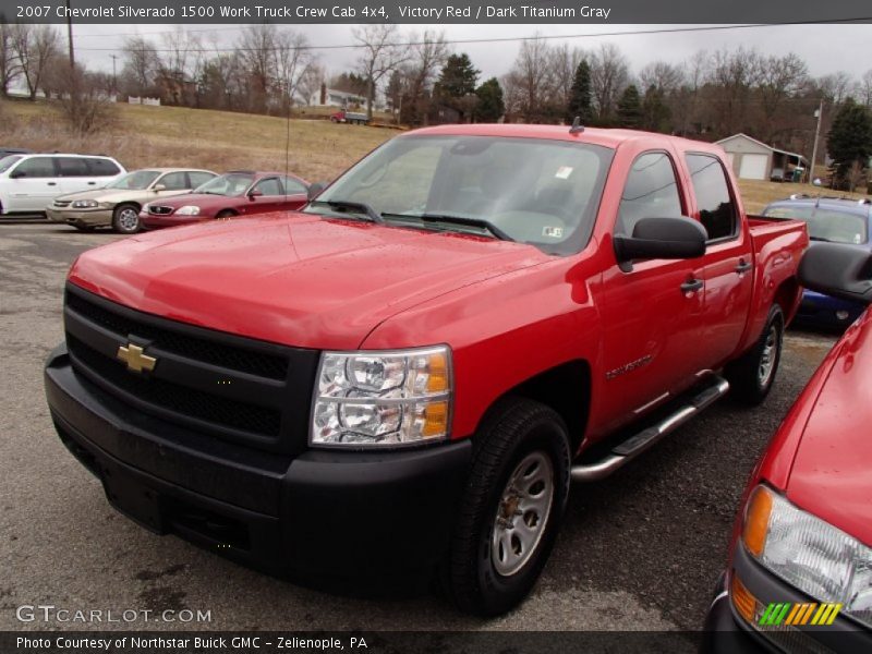 Victory Red / Dark Titanium Gray 2007 Chevrolet Silverado 1500 Work Truck Crew Cab 4x4