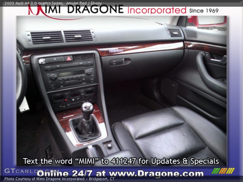 Amulet Red / Ebony 2003 Audi A4 3.0 quattro Sedan