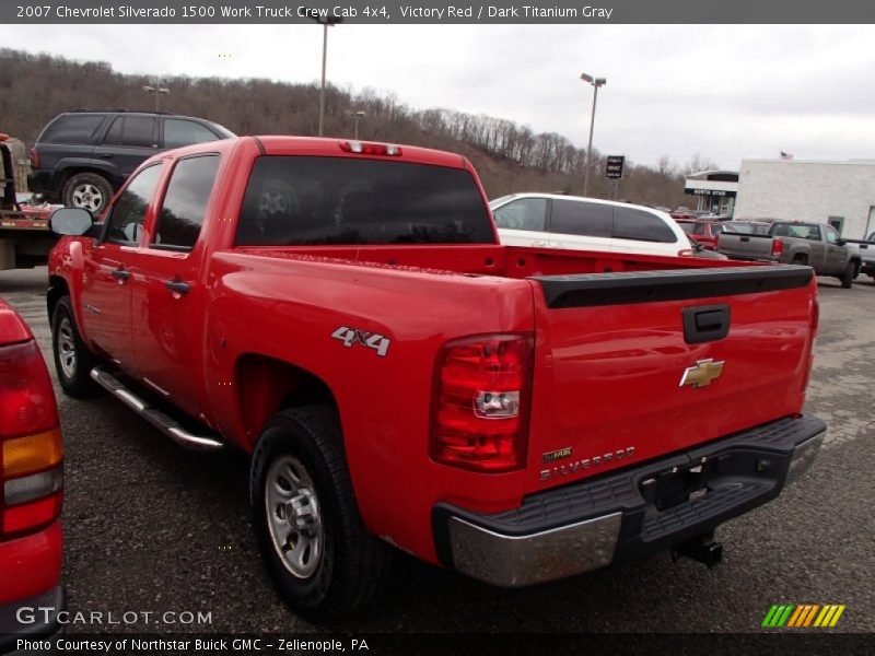 Victory Red / Dark Titanium Gray 2007 Chevrolet Silverado 1500 Work Truck Crew Cab 4x4