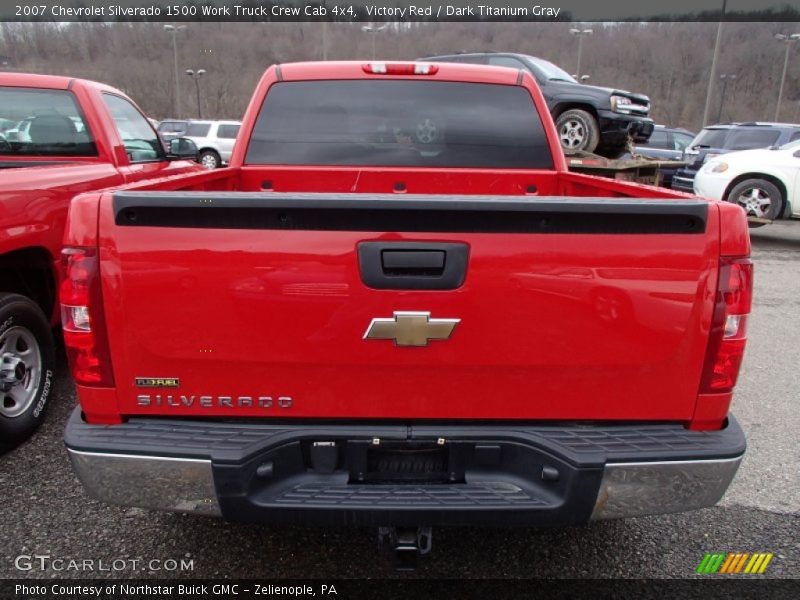 Victory Red / Dark Titanium Gray 2007 Chevrolet Silverado 1500 Work Truck Crew Cab 4x4