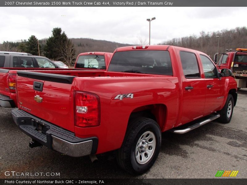 Victory Red / Dark Titanium Gray 2007 Chevrolet Silverado 1500 Work Truck Crew Cab 4x4