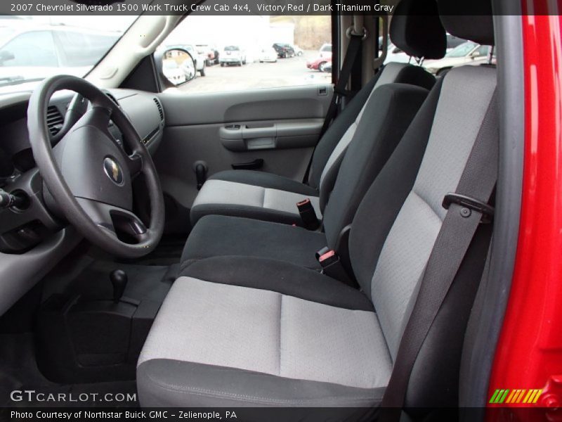 Victory Red / Dark Titanium Gray 2007 Chevrolet Silverado 1500 Work Truck Crew Cab 4x4