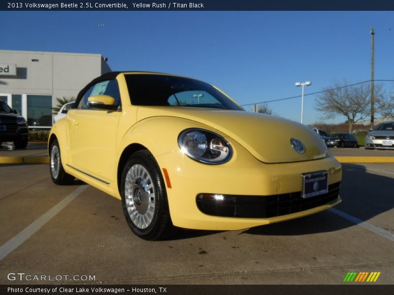 Yellow Rush / Titan Black 2013 Volkswagen Beetle 2.5L Convertible