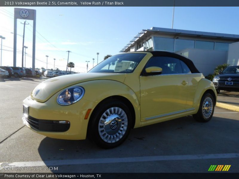Yellow Rush / Titan Black 2013 Volkswagen Beetle 2.5L Convertible