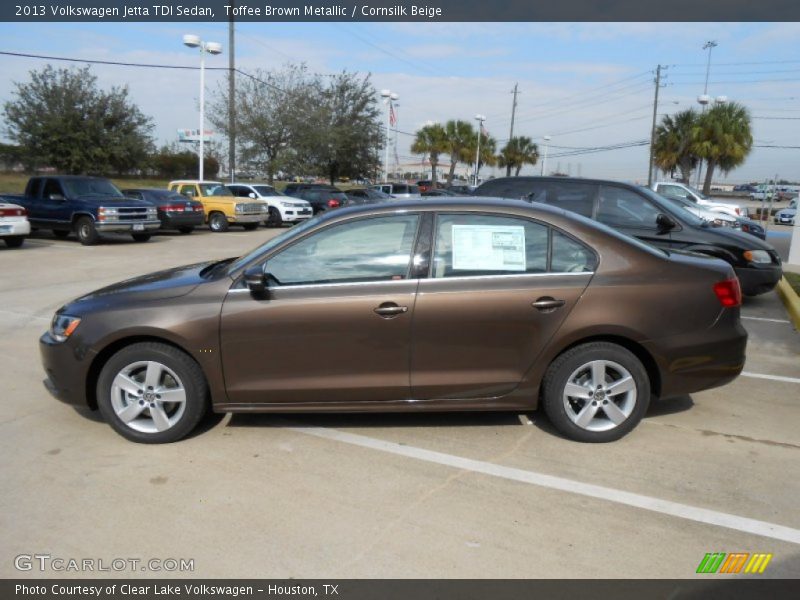 Toffee Brown Metallic / Cornsilk Beige 2013 Volkswagen Jetta TDI Sedan