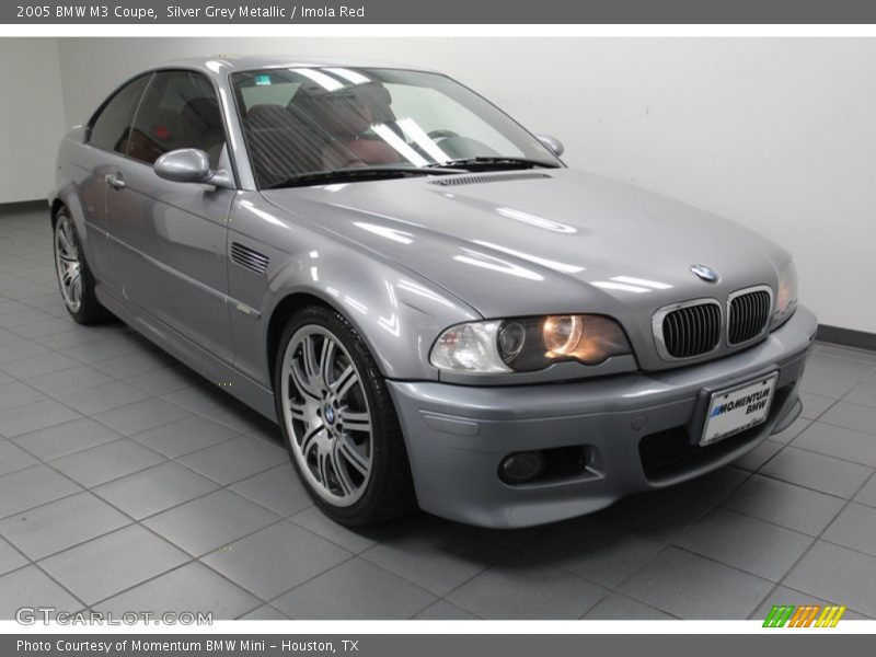 Silver Grey Metallic / Imola Red 2005 BMW M3 Coupe