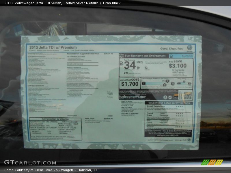 Reflex Silver Metallic / Titan Black 2013 Volkswagen Jetta TDI Sedan