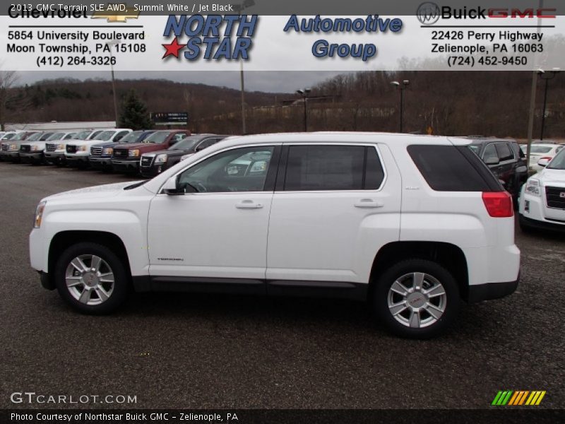 Summit White / Jet Black 2013 GMC Terrain SLE AWD