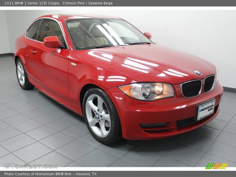 Crimson Red / Savanna Beige 2011 BMW 1 Series 128i Coupe