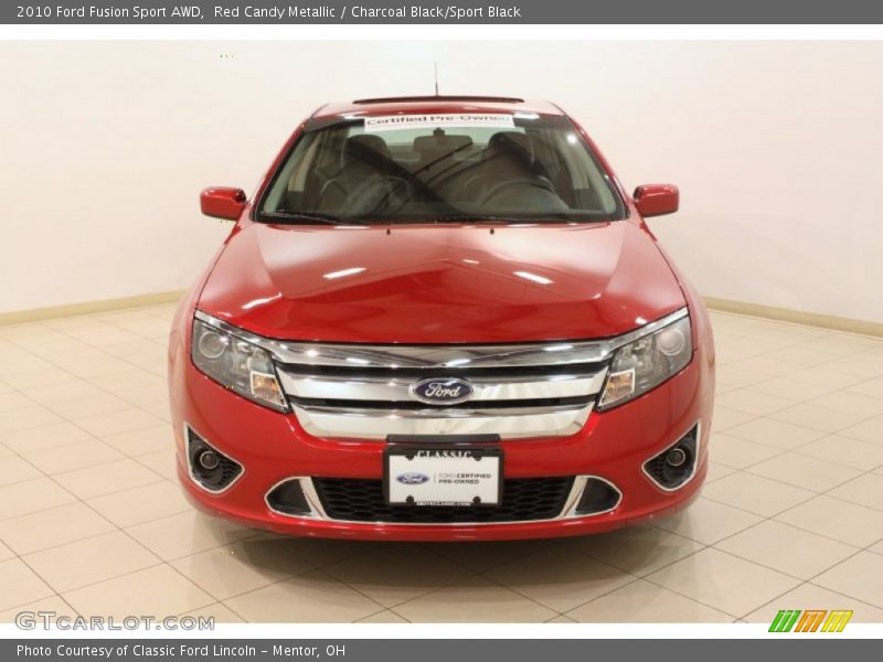 Red Candy Metallic / Charcoal Black/Sport Black 2010 Ford Fusion Sport AWD