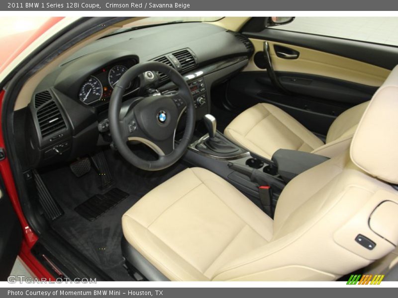  2011 1 Series 128i Coupe Savanna Beige Interior