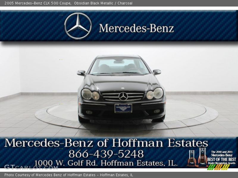 Obsidian Black Metallic / Charcoal 2005 Mercedes-Benz CLK 500 Coupe