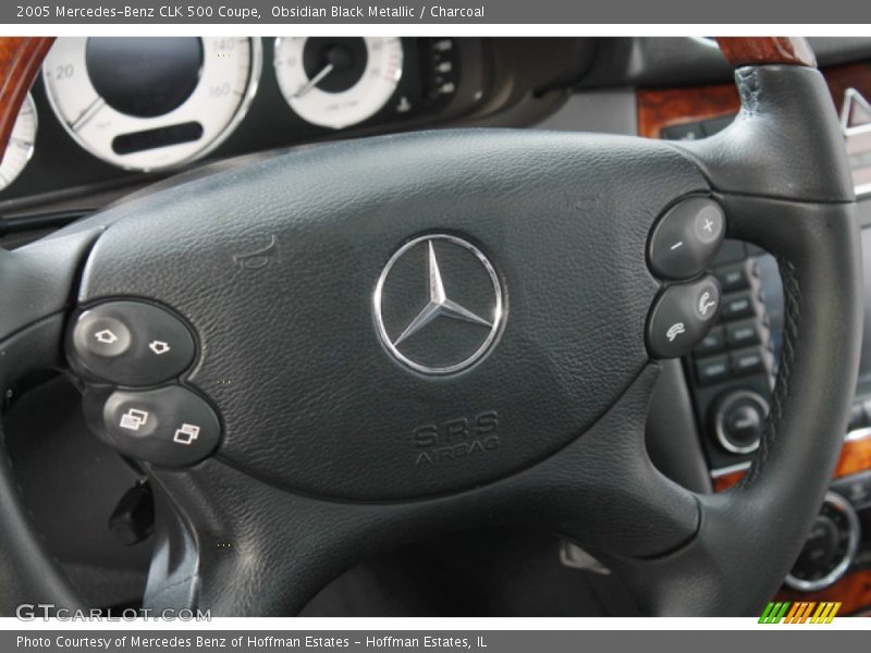Obsidian Black Metallic / Charcoal 2005 Mercedes-Benz CLK 500 Coupe