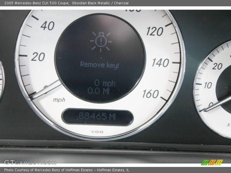 Obsidian Black Metallic / Charcoal 2005 Mercedes-Benz CLK 500 Coupe