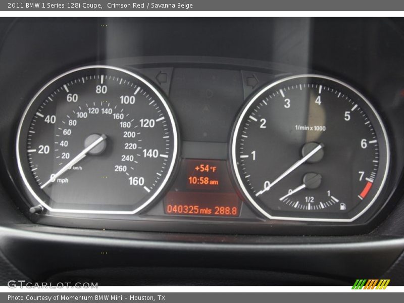  2011 1 Series 128i Coupe 128i Coupe Gauges