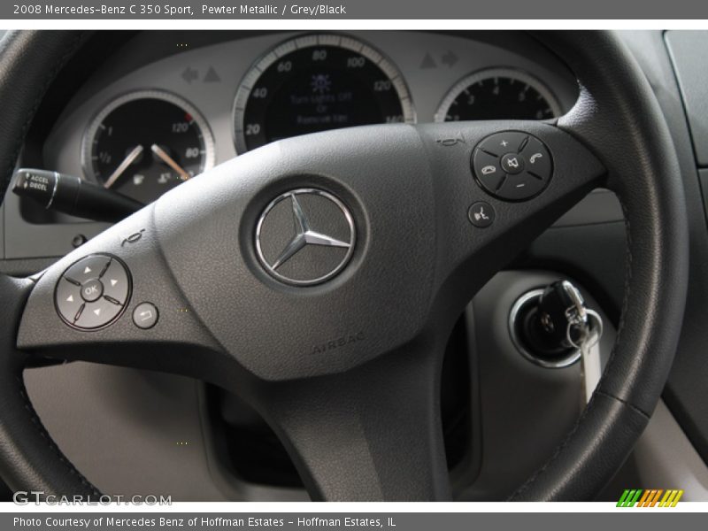 Pewter Metallic / Grey/Black 2008 Mercedes-Benz C 350 Sport