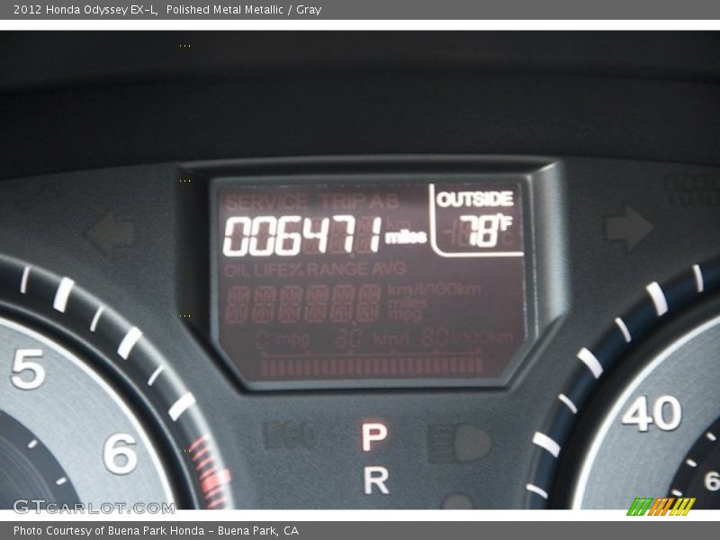 Polished Metal Metallic / Gray 2012 Honda Odyssey EX-L