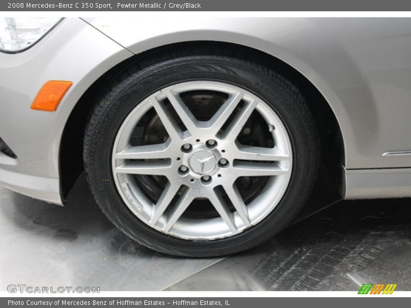 Pewter Metallic / Grey/Black 2008 Mercedes-Benz C 350 Sport