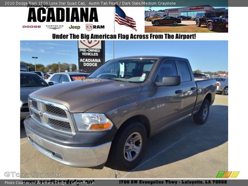 Austin Tan Pearl / Dark Slate/Medium Graystone 2010 Dodge Ram 1500 Lone Star Quad Cab