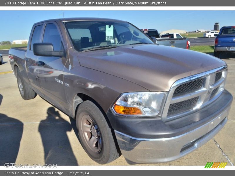 Austin Tan Pearl / Dark Slate/Medium Graystone 2010 Dodge Ram 1500 Lone Star Quad Cab