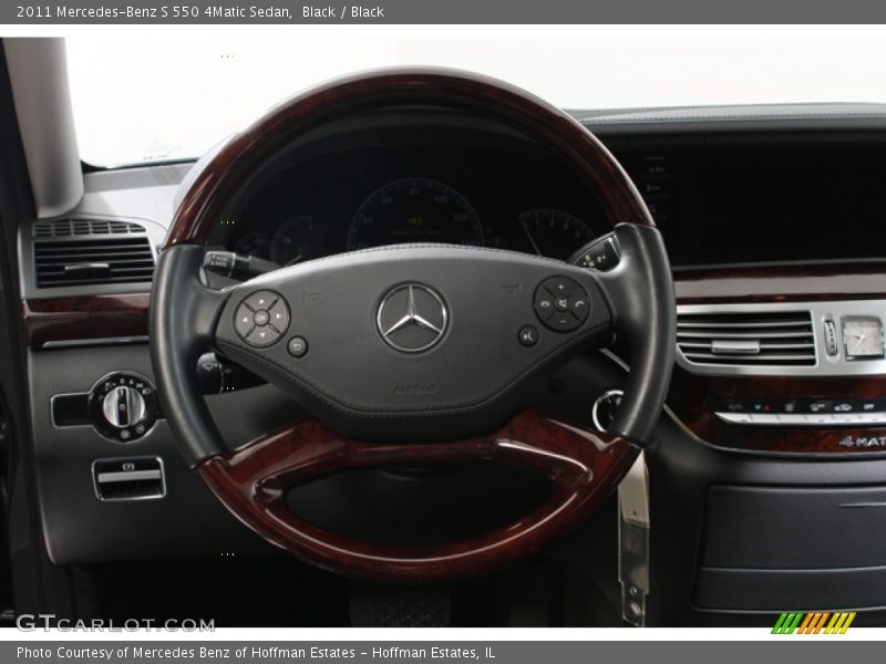 Black / Black 2011 Mercedes-Benz S 550 4Matic Sedan