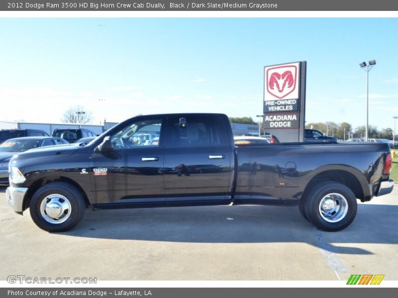 Black / Dark Slate/Medium Graystone 2012 Dodge Ram 3500 HD Big Horn Crew Cab Dually