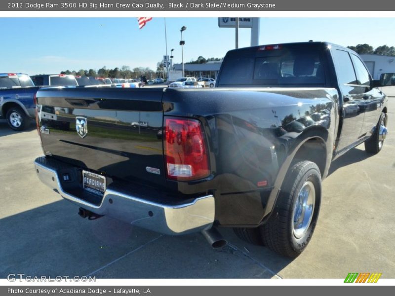 Black / Dark Slate/Medium Graystone 2012 Dodge Ram 3500 HD Big Horn Crew Cab Dually