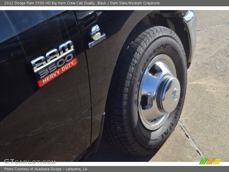 Black / Dark Slate/Medium Graystone 2012 Dodge Ram 3500 HD Big Horn Crew Cab Dually