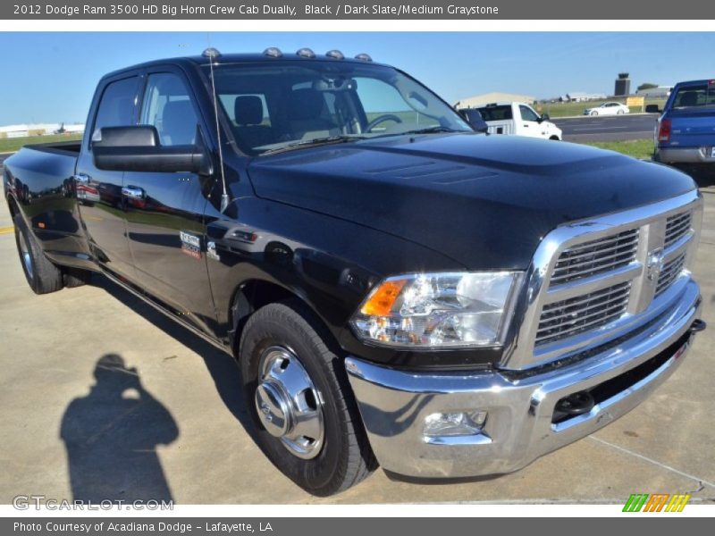Black / Dark Slate/Medium Graystone 2012 Dodge Ram 3500 HD Big Horn Crew Cab Dually