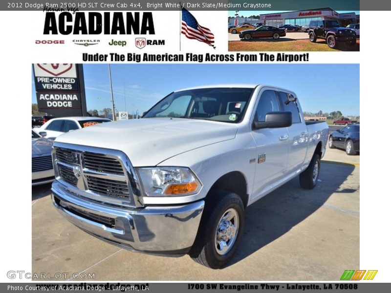 Bright White / Dark Slate/Medium Graystone 2012 Dodge Ram 2500 HD SLT Crew Cab 4x4