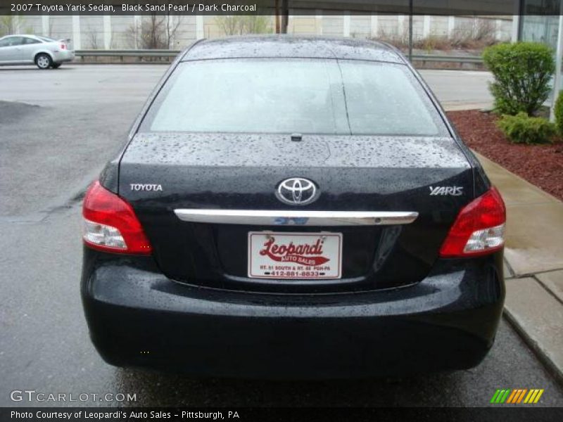 Black Sand Pearl / Dark Charcoal 2007 Toyota Yaris Sedan