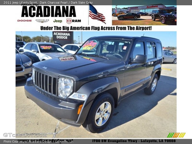 Dark Charcoal Pearl / Dark Slate Gray 2011 Jeep Liberty Sport