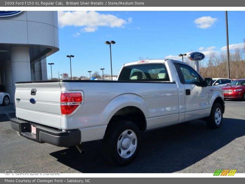 Brilliant Silver Metallic / Stone/Medium Stone 2009 Ford F150 XL Regular Cab