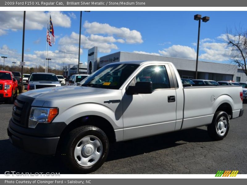 Brilliant Silver Metallic / Stone/Medium Stone 2009 Ford F150 XL Regular Cab