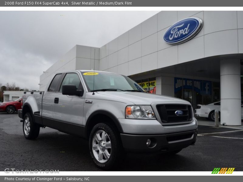 Silver Metallic / Medium/Dark Flint 2008 Ford F150 FX4 SuperCab 4x4