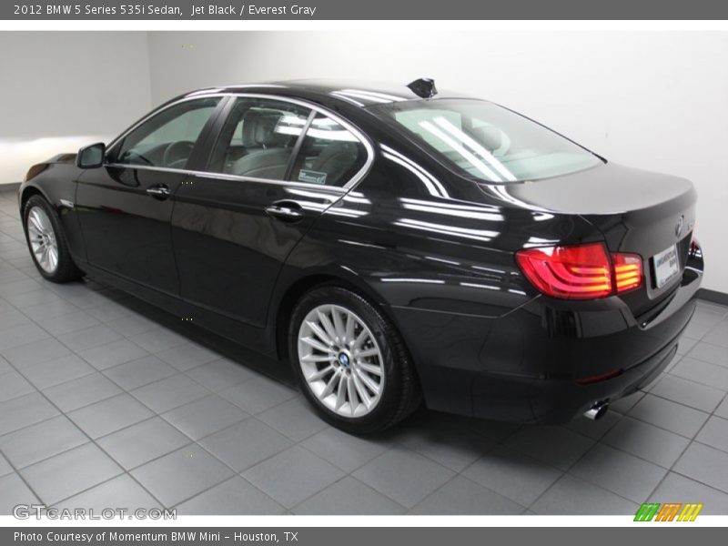 Jet Black / Everest Gray 2012 BMW 5 Series 535i Sedan