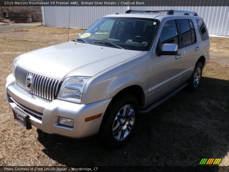 Brilliant Silver Metallic / Charcoal Black 2010 Mercury Mountaineer V6 Premier AWD