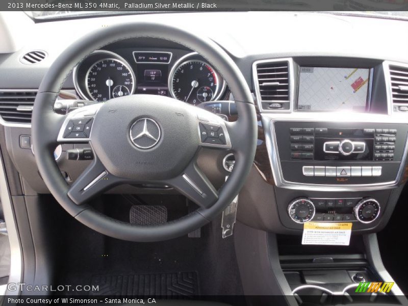 Palladium Silver Metallic / Black 2013 Mercedes-Benz ML 350 4Matic