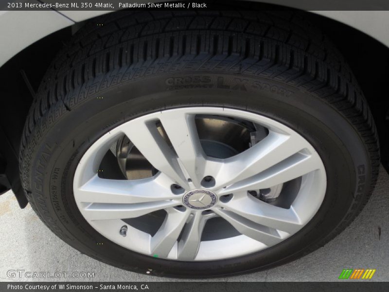Palladium Silver Metallic / Black 2013 Mercedes-Benz ML 350 4Matic