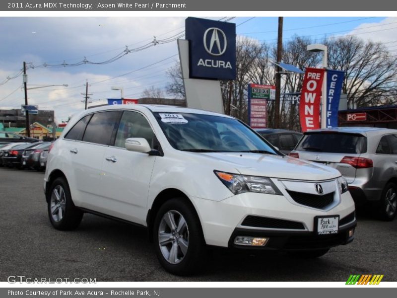 Aspen White Pearl / Parchment 2011 Acura MDX Technology
