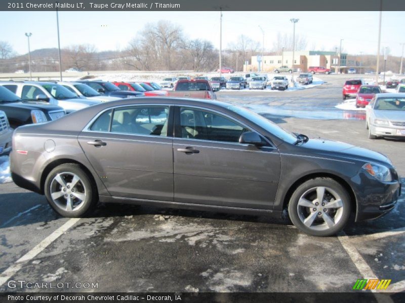 Taupe Gray Metallic / Titanium 2011 Chevrolet Malibu LT