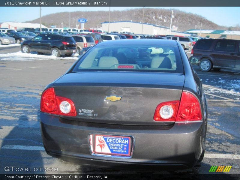 Taupe Gray Metallic / Titanium 2011 Chevrolet Malibu LT